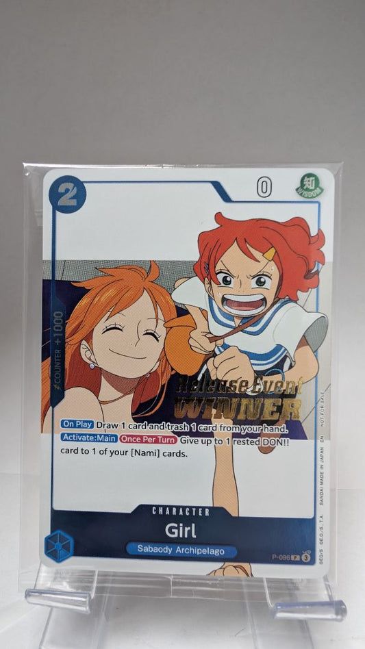Girl P-096 Release Event Winner EN // Near Mint // One Piece TCG Single