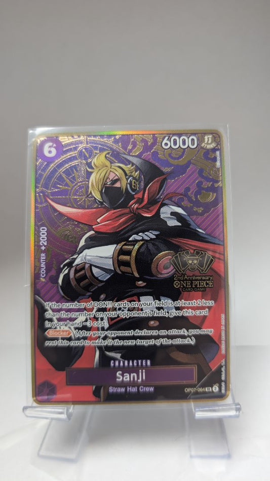 Sanji OP07-064 JP 2nd Anniversary EN // Near Mint // One Piece TCG Single