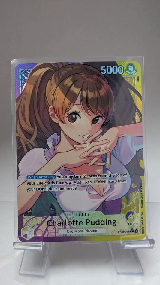 Charlotte Pudding OP08-058 Parallel EN // Near Mint // One Piece TCG Single