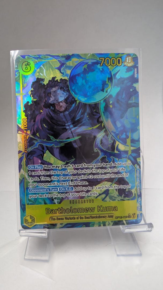 Bartholomew Kuma OP12-119 Alternate Art EN // Near Mint // One Piece TCG Single