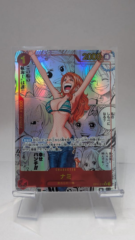 Nami OP01-016 Alternate Art Manga JP // Near Mint // One Piece TCG Single
